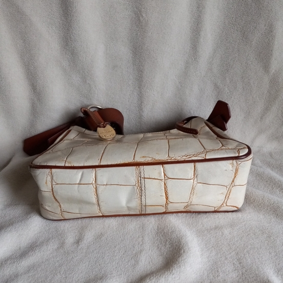 Vintage Dooney And Bourke Handbag Small White and Brown - Picture 6 of 16